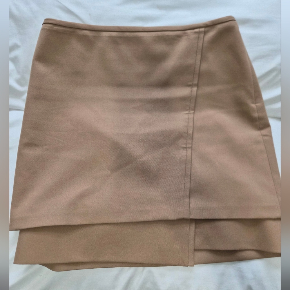 White House Black Market Tan Mini Skirt